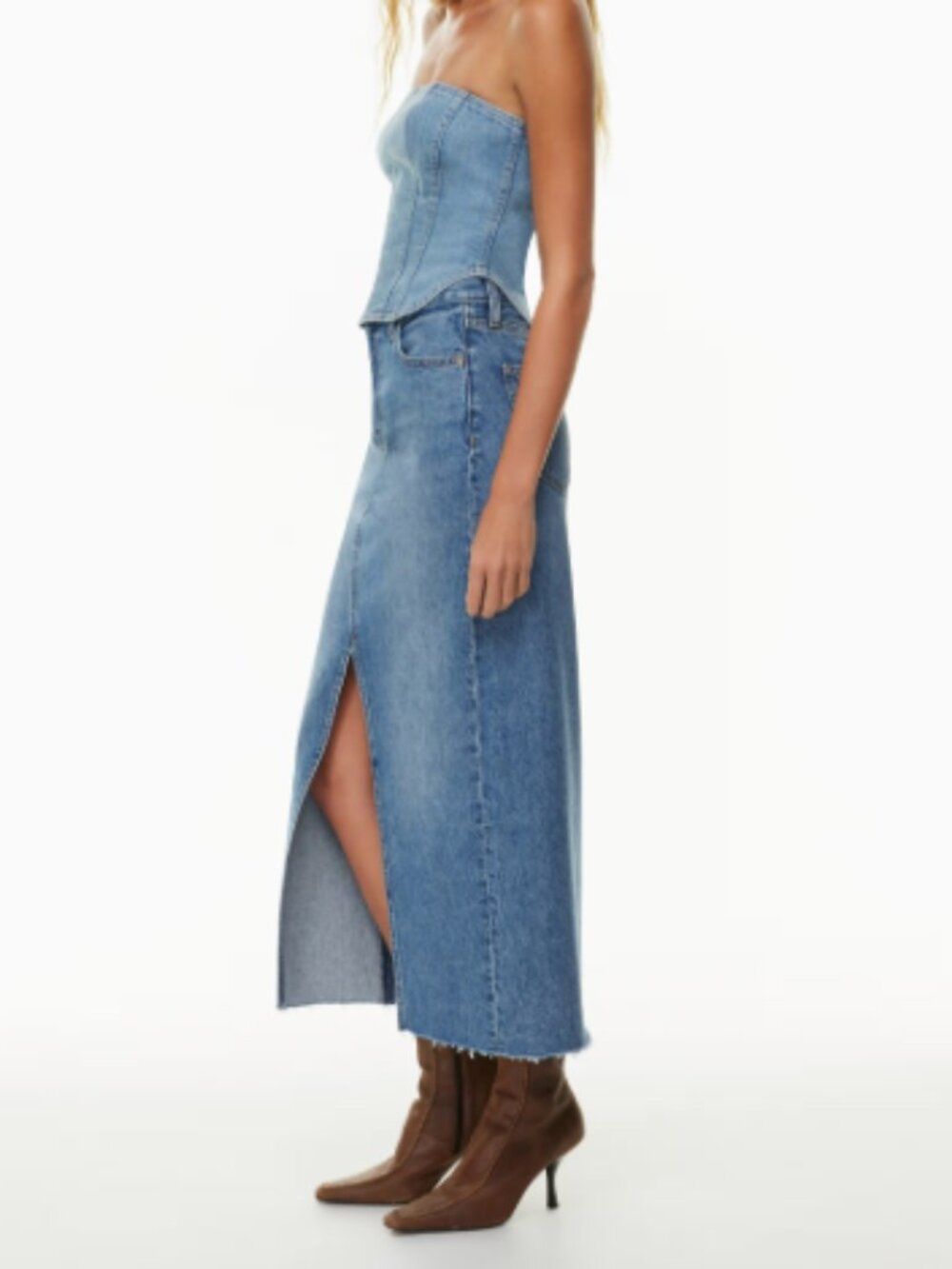 Denim Forum The '90s Vintage Maxi Jean Skirt Size 23
